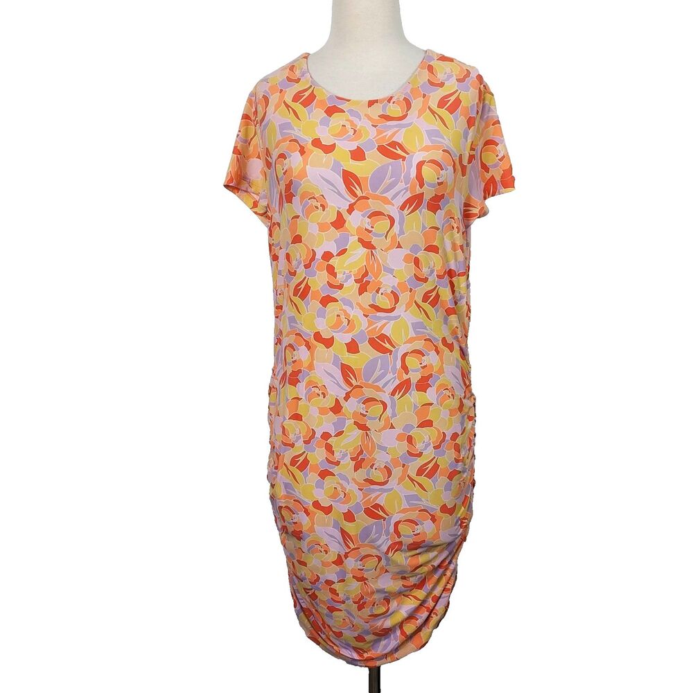 No Boundaries Ruched Side Bodycon Midi Dress Juniors Size XXL 21 Comfy Soft NOBO